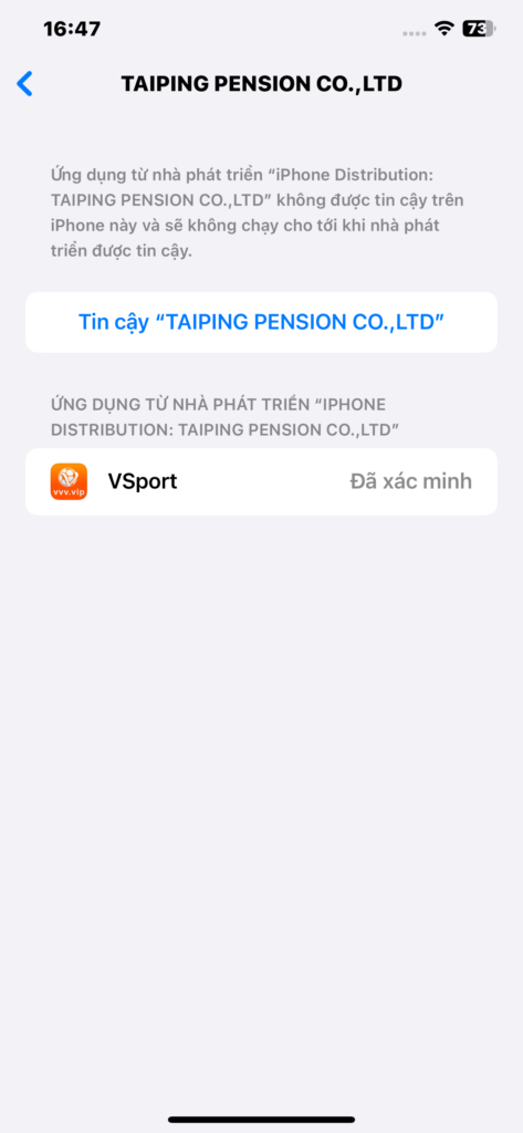Người chơi cấp quyền cho ứng dụng