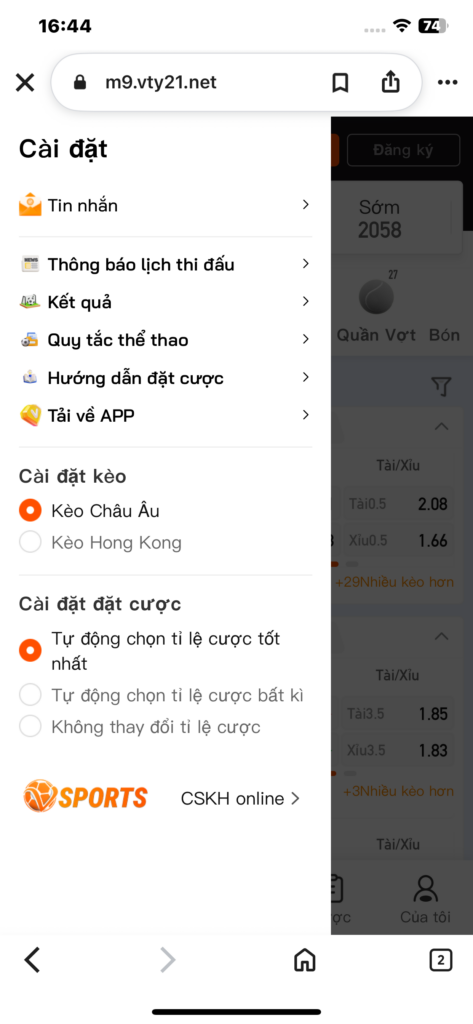 Chọn “tải về app”